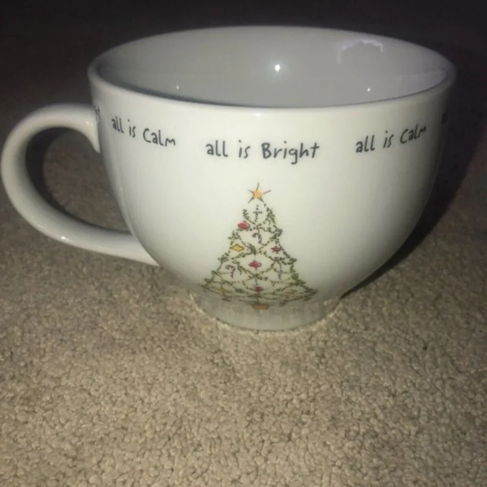 Pottery Barn Holiday Cheer Christmas Tree Coffee Mug‎